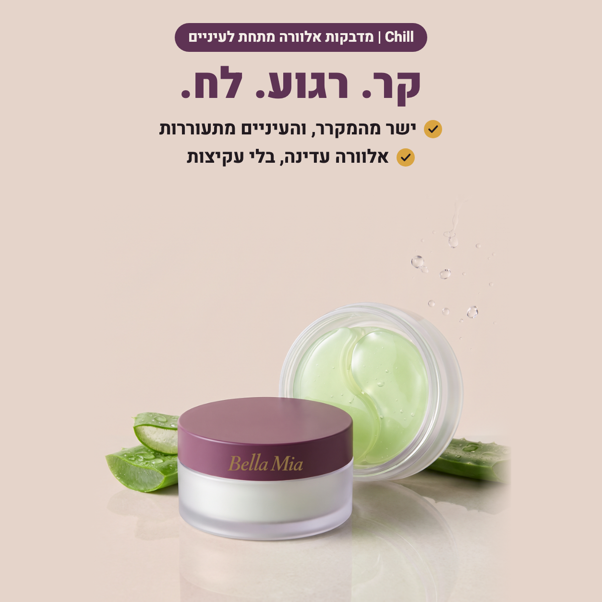 מדבקות אלוורה Chill: קר, רגוע, לח